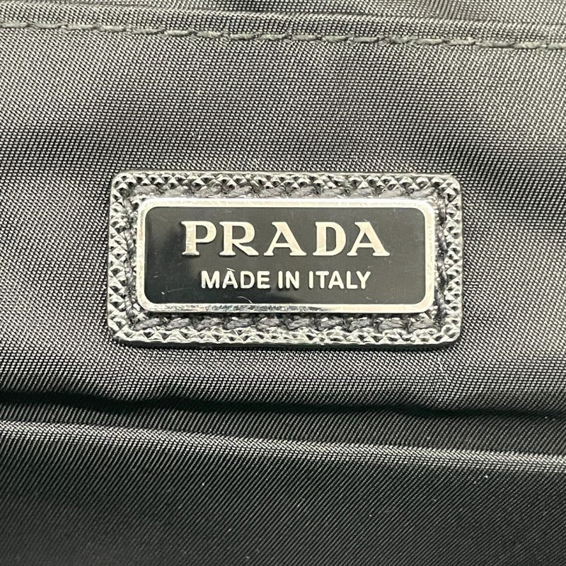 【PRADA】プラダ クロスボディ 2VD070 ショルダーバッグ ナイロン メンズ Re-Nylon サフィアーノレザー 黒 ブラック リナイロン レディース