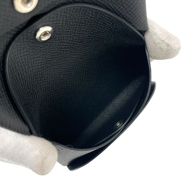 【HERMES】エルメス カルヴィデュオ カードケース ヴォーエプソン レディース W刻印 2024年製造 黒 ブラック 未使用品 メンズ 小銭入れ コインケース 名刺