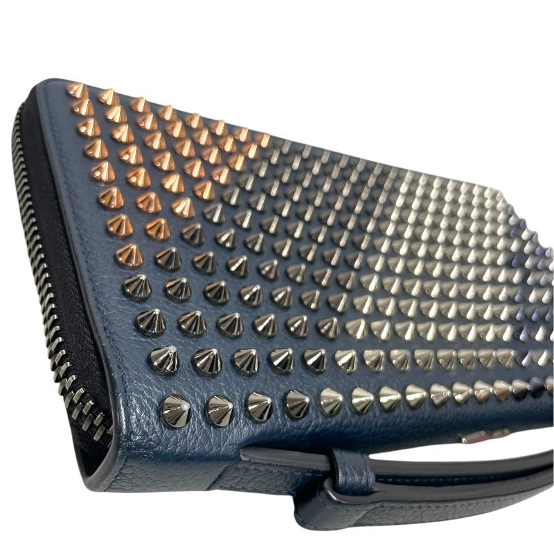 【Christian Louboutin】クリスチャンルブタン パネトーネ XL 3175209 長財布 レザー メンズ ラウンドファスナー スタッズ ジップアラウンド