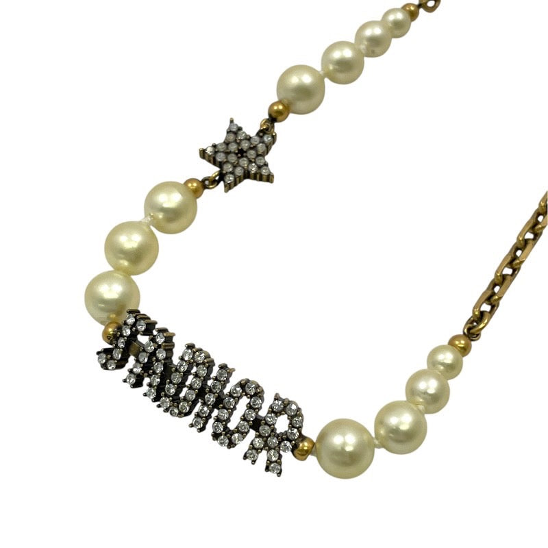 【Dior】ディオール JADIOR チョーカー ネックレス レディース ジャディオール ラインストーン フェイクパール