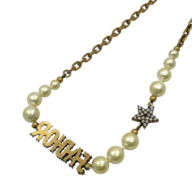 【Dior】ディオール JADIOR チョーカー ネックレス レディース ジャディオール ラインストーン フェイクパール