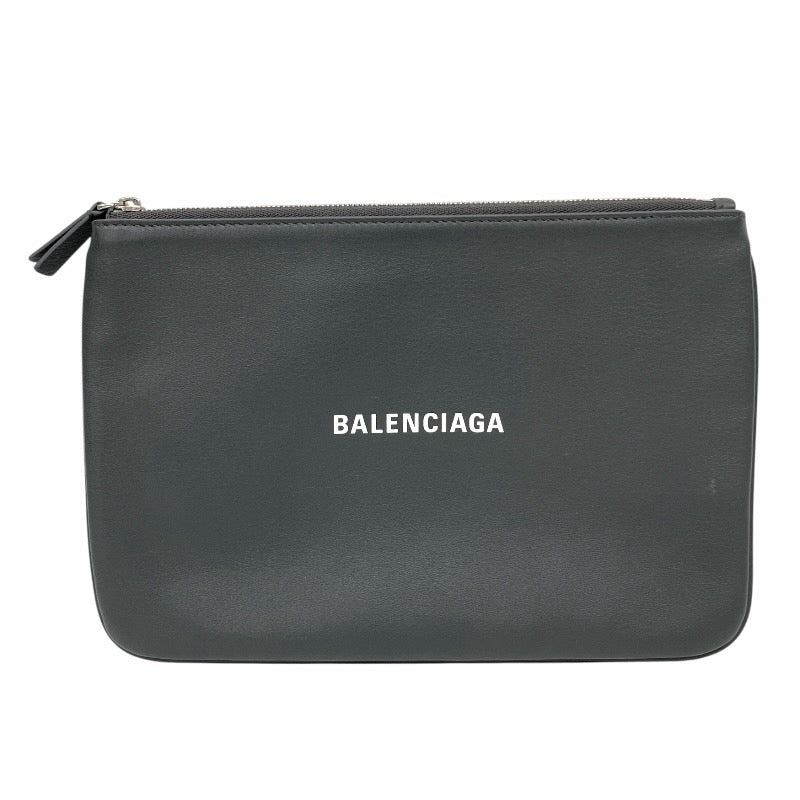 【BALENCIAGA】バレンシアガ エブリディ ポーチ 551992 ポーチ レザー レディース グレー メンズ
