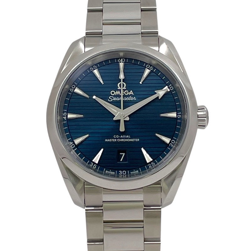 【OMEGA】オメガ シーマスター アクアテラ 220.10.38.20.03.001 腕時計 ステンレススチール メンズ 自動巻き コーアクシャル マスタークロノメーター ブルー 青文字盤