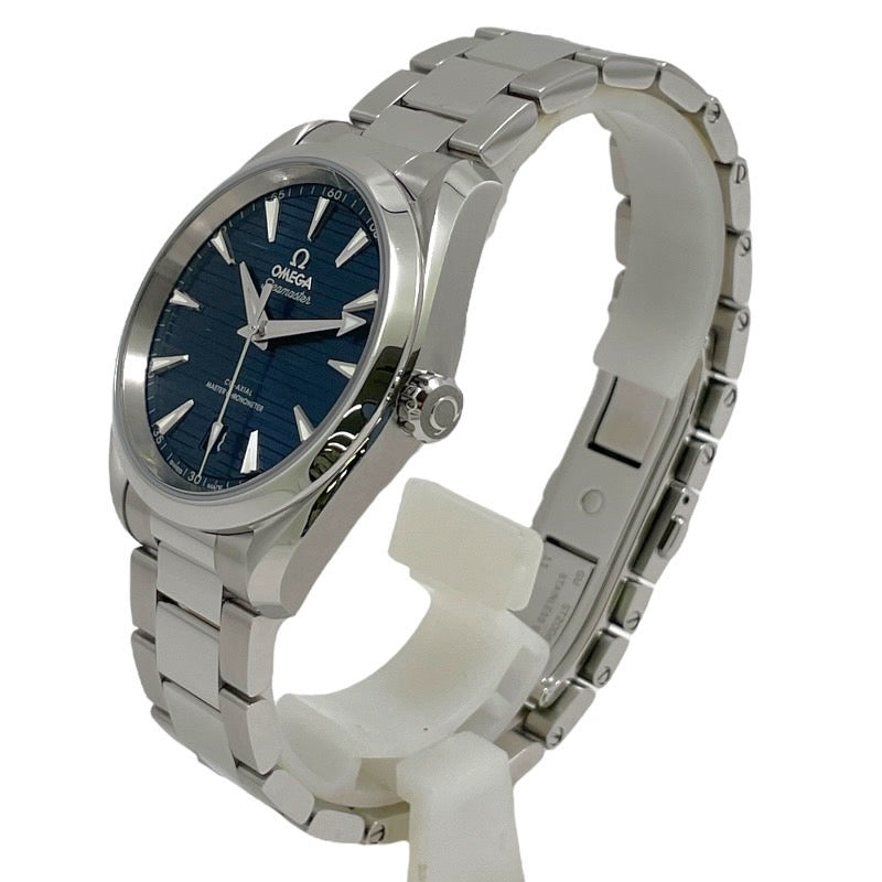 【OMEGA】オメガ シーマスター アクアテラ 220.10.38.20.03.001 腕時計 ステンレススチール メンズ 自動巻き コーアクシャル マスタークロノメーター ブルー 青文字盤