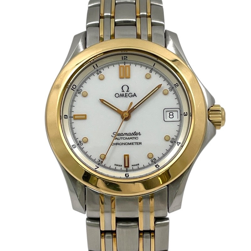 【OMEGA】オメガ シーマスター クロノメーター 2301.20 腕時計 SS/YG メンズ 自動巻き オートマティック デイト 白文字盤 ホワイト