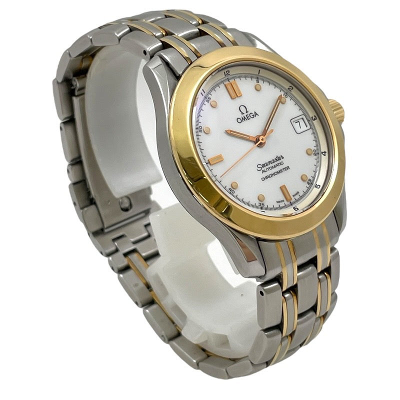 【OMEGA】オメガ シーマスター クロノメーター 2301.20 腕時計 SS/YG メンズ 自動巻き オートマティック デイト 白文字盤 ホワイト