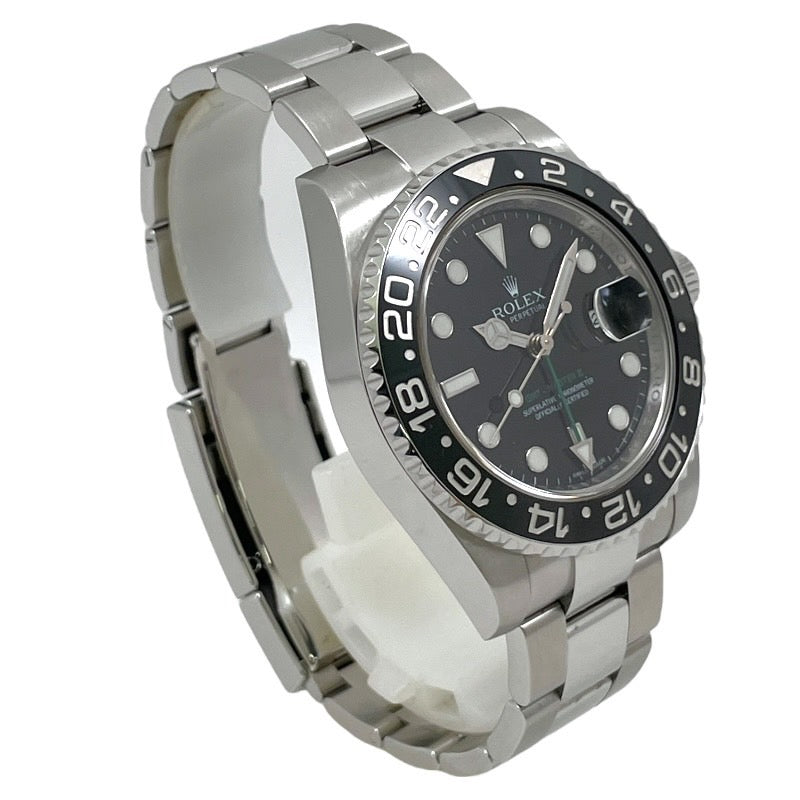 【ROLEX】ロレックス GMTマスター2 116710LN 腕時計 ステンレススチール メンズ ランダム番 2010年ギャラ 黒文字盤 ブラック 自動巻き