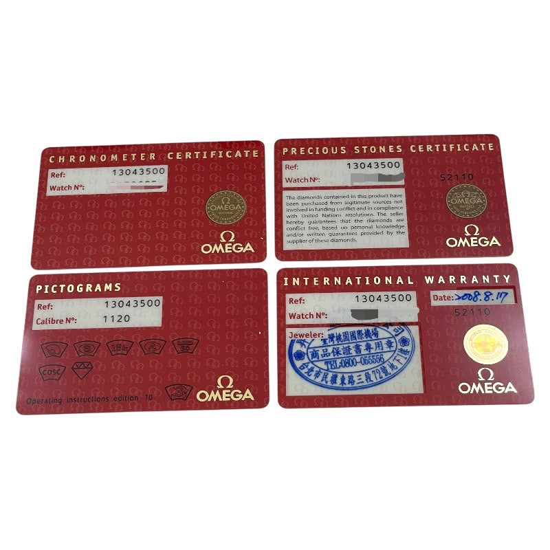 【OMEGA】オメガ コンステレーション 50周年 1304.35 腕時計 SS/YG メンズ 自動巻き クロノメーター 11Pダイヤモンド