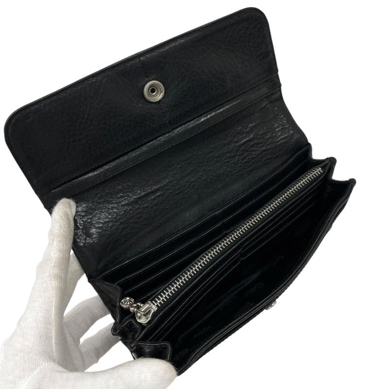 【CHROME HEARTS】クロムハーツ JUDY ジュディ 長財布 レザー メンズ 黒 ブラック