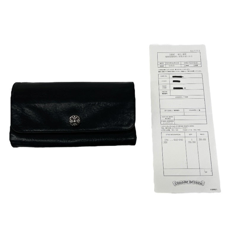 【CHROME HEARTS】クロムハーツ JUDY ジュディ 長財布 レザー メンズ 黒 ブラック