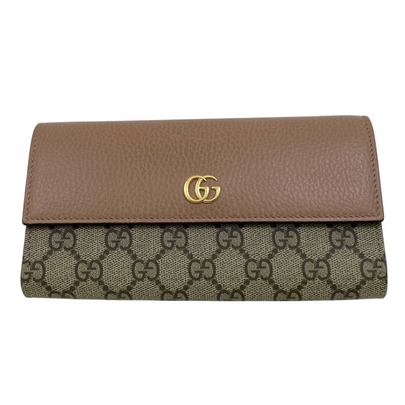 【GUCCI】グッチ ダブルG バイカラー コンチネンタルウォレット 456116 長財布 レディース GGスプリーム
