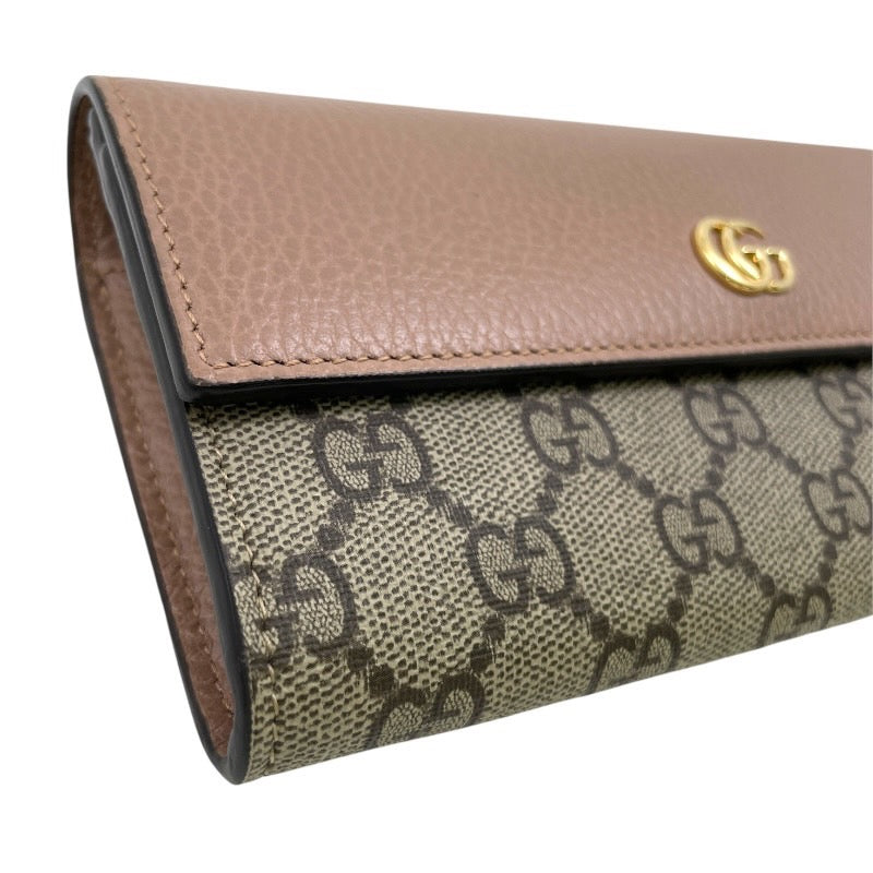 【GUCCI】グッチ ダブルG バイカラー コンチネンタルウォレット 456116 長財布 レディース GGスプリーム