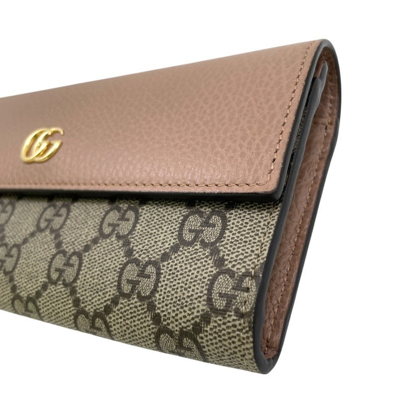 【GUCCI】グッチ ダブルG バイカラー コンチネンタルウォレット 456116 長財布 レディース GGスプリーム