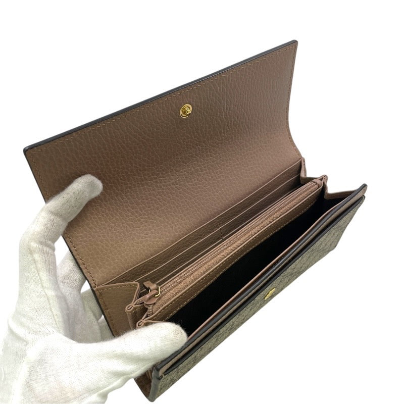 【GUCCI】グッチ ダブルG バイカラー コンチネンタルウォレット 456116 長財布 レディース GGスプリーム