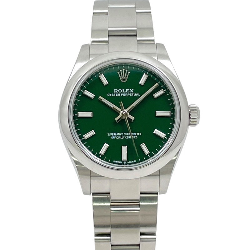 【ROLEX】ロレックス オイスターパーペチュアル31 277200 腕時計 ステンレススチール レディース 2021年ギャラ 自動巻き グリーン 緑