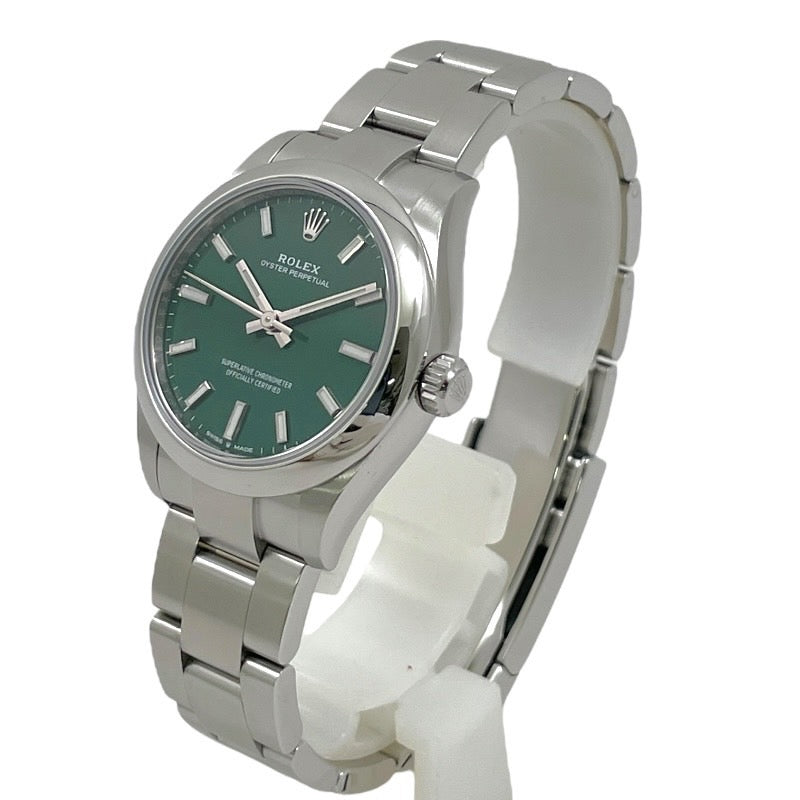 【ROLEX】ロレックス オイスターパーペチュアル31 277200 腕時計 ステンレススチール レディース 2021年ギャラ 自動巻き グリーン 緑
