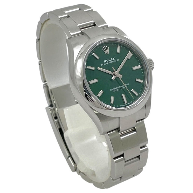 【ROLEX】ロレックス オイスターパーペチュアル31 277200 腕時計 ステンレススチール レディース 2021年ギャラ 自動巻き グリーン 緑