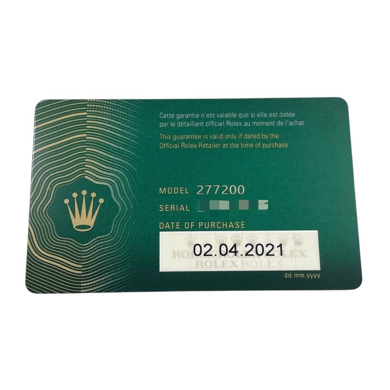 【ROLEX】ロレックス オイスターパーペチュアル31 277200 腕時計 ステンレススチール レディース 2021年ギャラ 自動巻き グリーン 緑