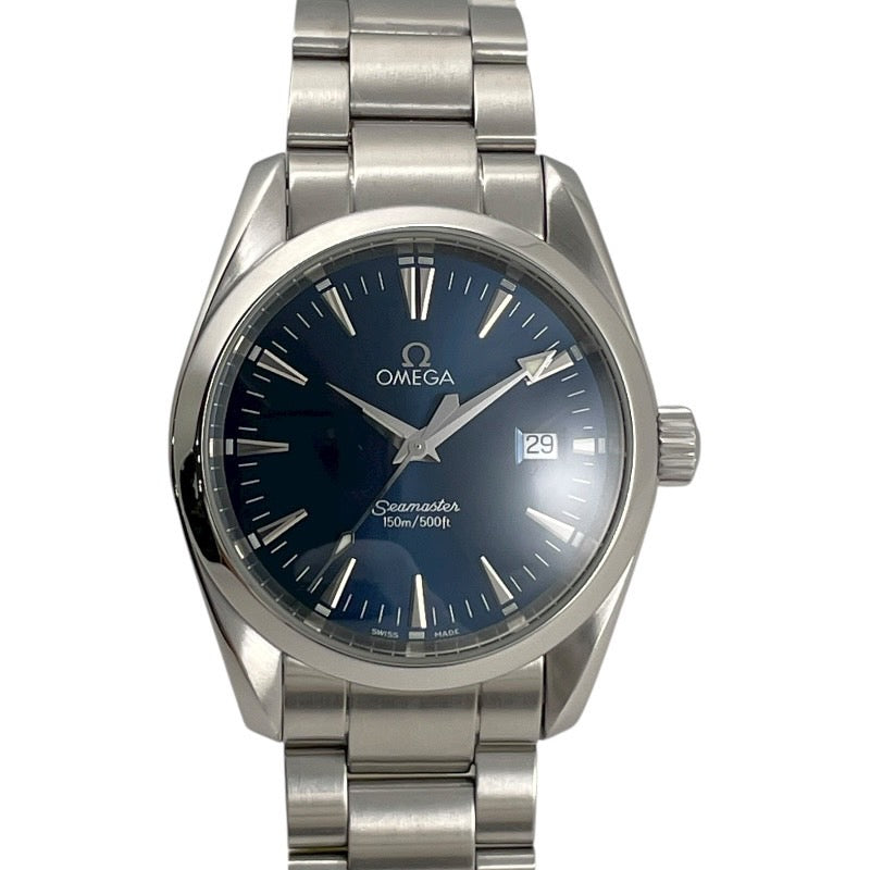 【OMEGA】オメガ シーマスター アクアテラ 2518.80 腕時計 ステンレススチール メンズ クォーツ 36mm 青文字盤 ブルー 150m 500ft