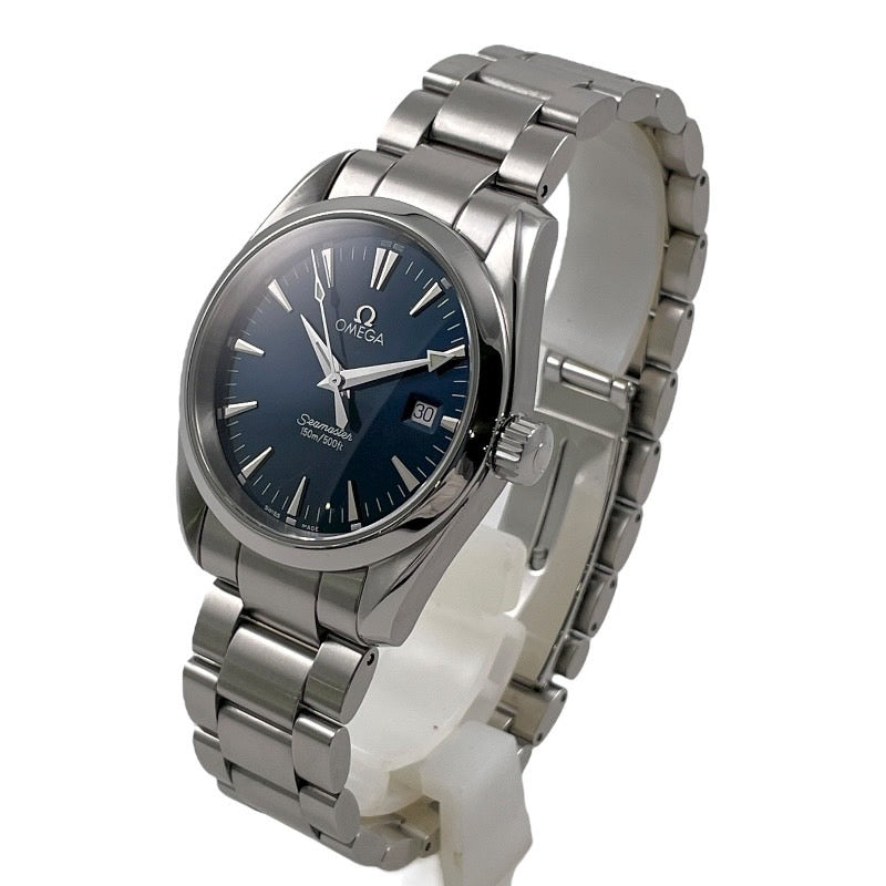 【OMEGA】オメガ シーマスター アクアテラ 2518.80 腕時計 ステンレススチール メンズ クォーツ 36mm 青文字盤 ブルー 150m 500ft