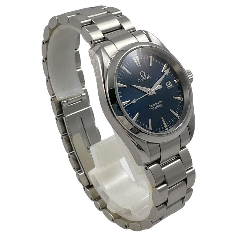 【OMEGA】オメガ シーマスター アクアテラ 2518.80 腕時計 ステンレススチール メンズ クォーツ 36mm 青文字盤 ブルー 150m 500ft