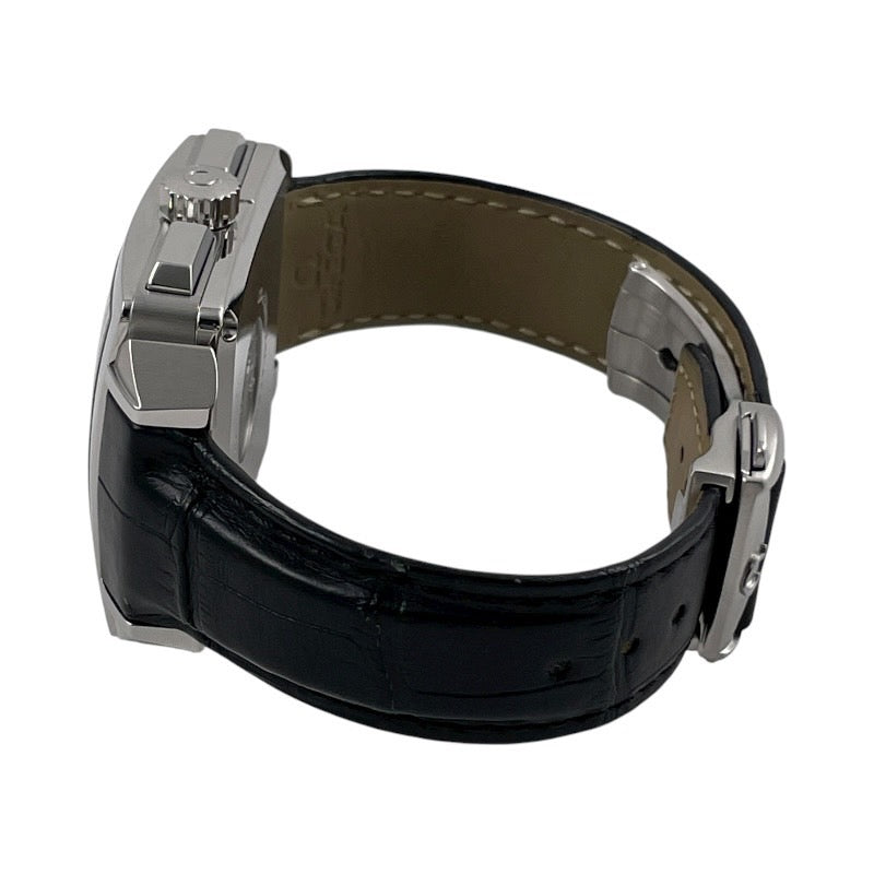 【OMEGA】オメガ デビル X2 クロノグラフ 423.13.37.50.01.001 腕時計 SS/レザー メンズ 自動巻き コーアクシャル 黒 ブラック