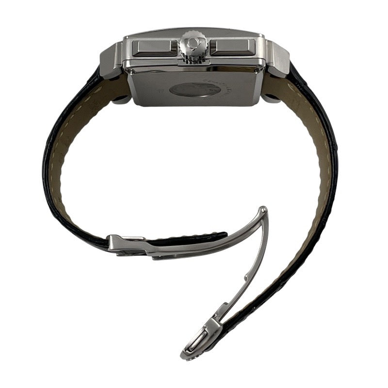 【OMEGA】オメガ デビル X2 クロノグラフ 423.13.37.50.01.001 腕時計 SS/レザー メンズ 自動巻き コーアクシャル 黒 ブラック