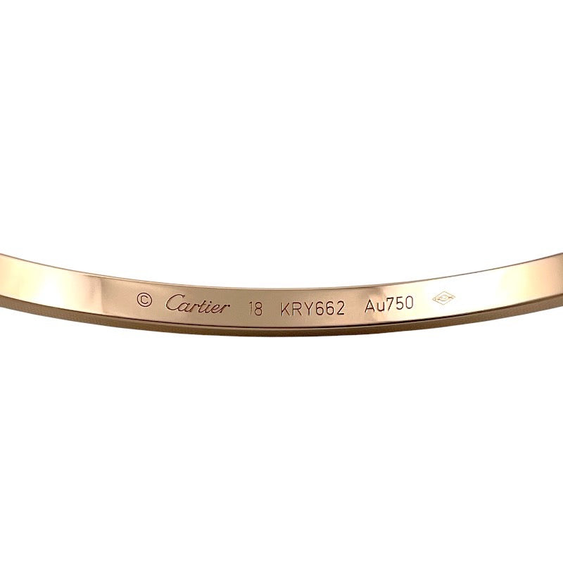【CARTIER】カルティエ ラブ スモール B6047318 ブレスレット K18ピンクゴールド レディース 750 LOVE 18号 バングル 2022年保証書