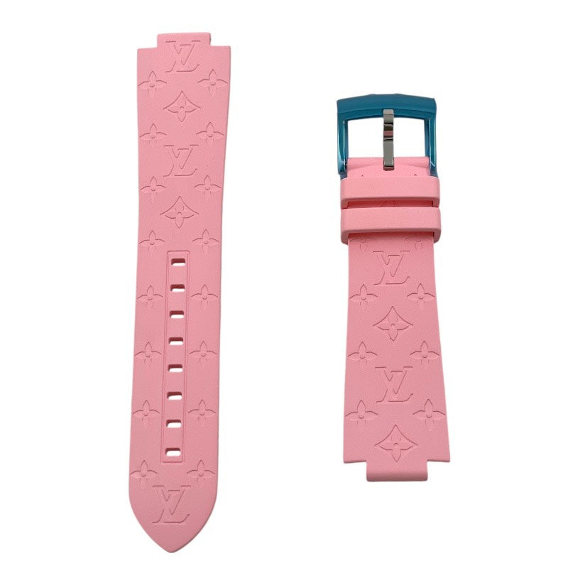 【LOUIS VUITTON】ルイ・ヴィトン タンブール モノグラム ラバー ストラップ R17087 腕時計 レディース 新品未使用品 時計ベルト ピンク