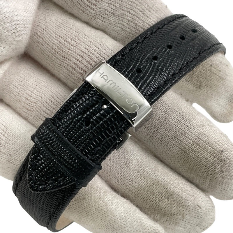 【HAMILTON】ハミルトン ベンチュラ H24211732 (H244112) 腕時計 SS/レザー メンズ クォーツ 黒文字盤 ブラック