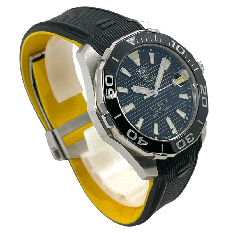 【TAG HEUER】タグホイヤー アクアレーサー キャリバー5 WAY211A.FT6068 腕時計 SS/ラバー メンズ 自動巻き 黒文字盤 ブラック