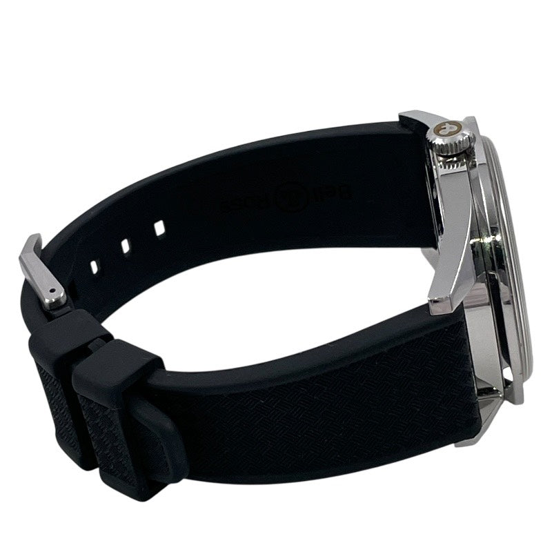 【Bell&Ross】ベル&ロス スポーツ ヘリテージ BR123-92-SP 腕時計 SS/ラバー メンズ 自動巻き 100m デイト 黒文字盤 ブラック