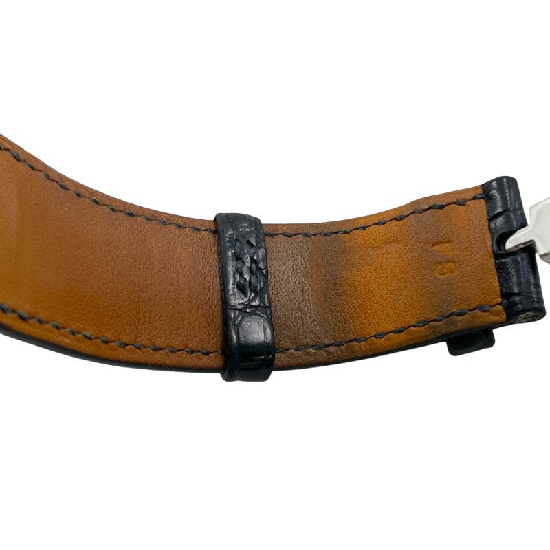 【HERMES】エルメス アルソー クロノグラフ AR4.910a 腕時計 SS/レザー メンズ 自動巻き ブラック 黒文字盤