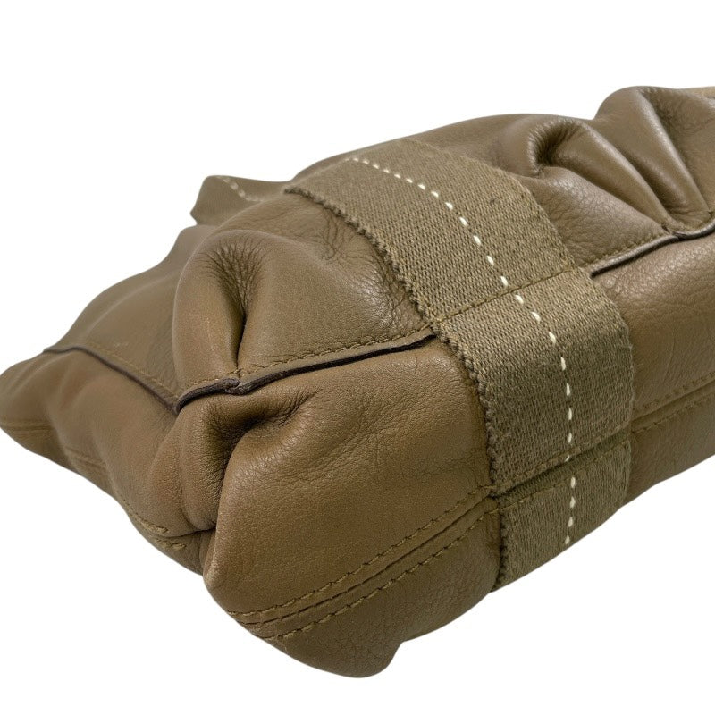 【HERMES】エルメス キャラバンホリゾンタルPM ハンドバッグ レザー レディース カーキ 2WAY ショルダー メンズ