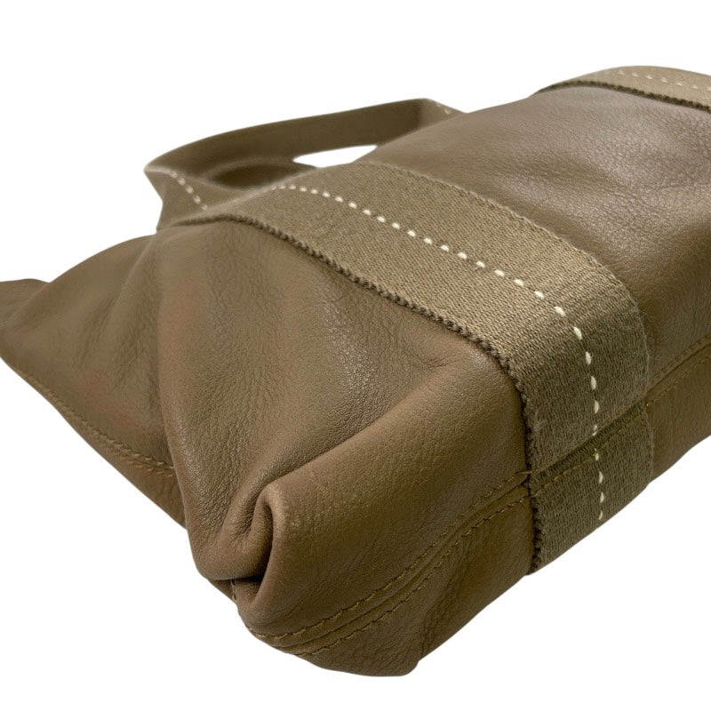 【HERMES】エルメス キャラバンホリゾンタルPM ハンドバッグ レザー レディース カーキ 2WAY ショルダー メンズ