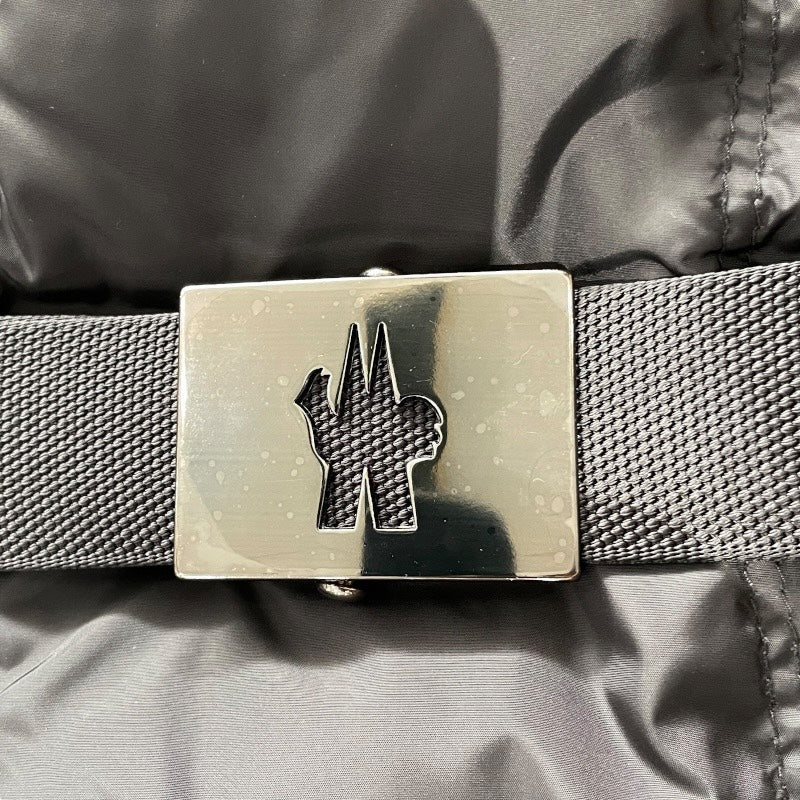 【MONCLER】モンクレール VERONIQUE ヴェロニク 68352 ダウンジャケット ナイロン レディース ダウンコート 黒 ブラック サイズ00 正規タグ ベルト付