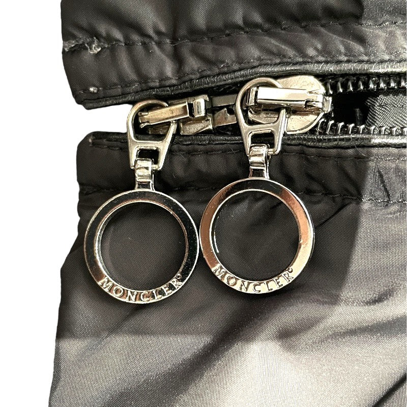 【MONCLER】モンクレール VERONIQUE ヴェロニク 68352 ダウンジャケット ナイロン レディース ダウンコート 黒 ブラック サイズ00 正規タグ ベルト付