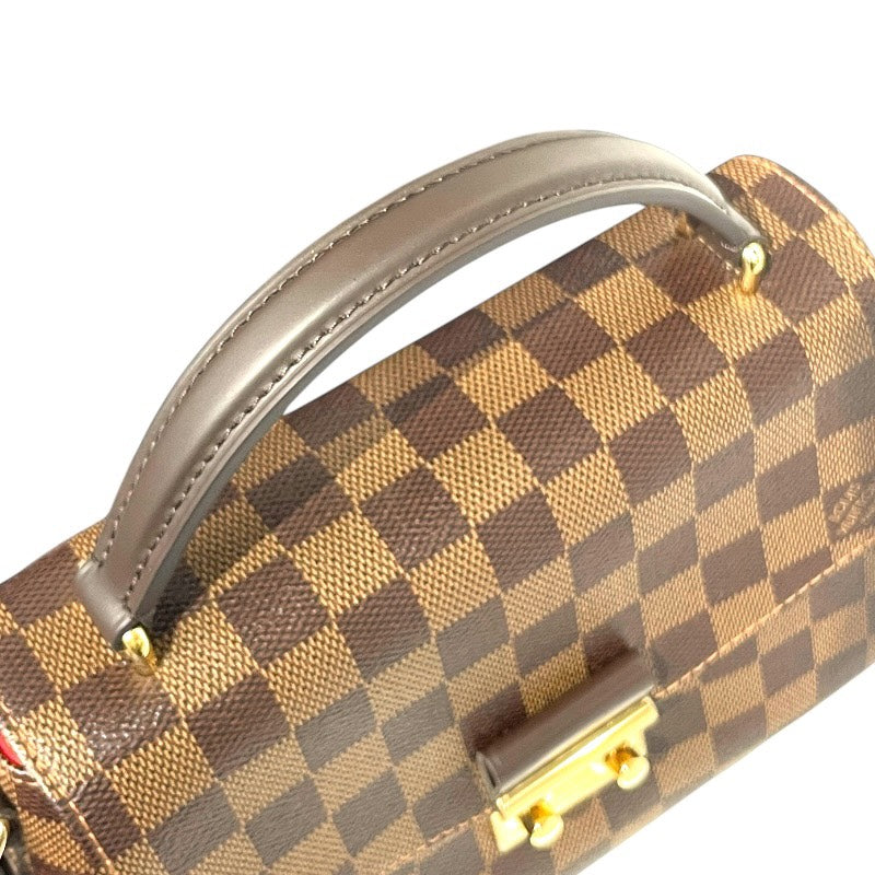【LOUIS VUITTON】ルイ・ヴィトン クロワゼット N53000 ハンドバッグ レディース ダミエエベヌ 2WAY ショルダー ミニバッグ