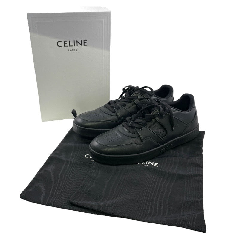 【CELINE】セリーヌ トレーナー レースアップスニーカー CT-04 スニーカー レザー メンズ サイズ44 30cm 黒 オールブラック