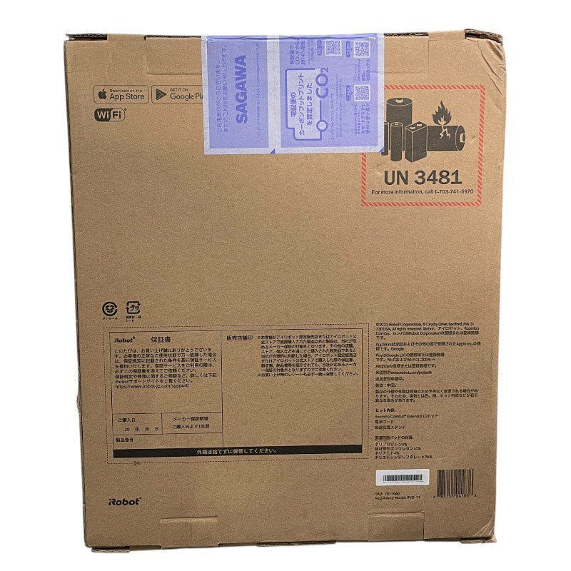 【新品】 【iRobot】アイロボット Roomba Combo Essential Y011060 掃除機 ユニセックス 新品未使用品 ロボット掃除機 ルンバ エッセンシャル コンボ
