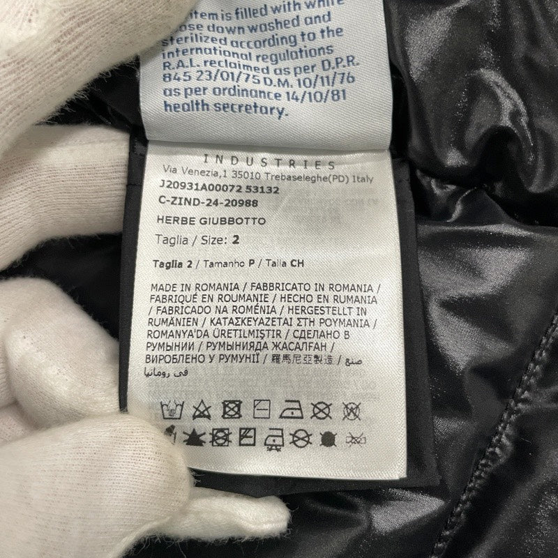 【MONCLER】モンクレール HERBE GIUBBOTTO J20931A00072 53132 ダウンジャケット レディース サイズ2 黒 ブラック 2024年製 美品