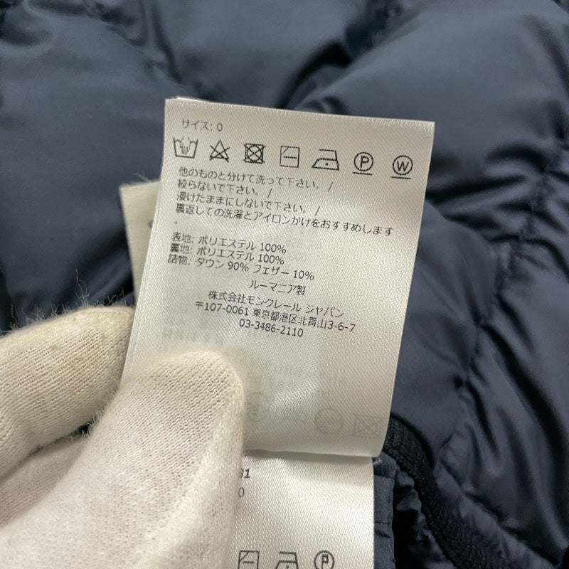 【MONCLER】モンクレール FAISAN GIUBBOTTO I20931C00017 54A81 ダウンジャケット レディース サイズ0 ダウンコート ネイビー 2023年製