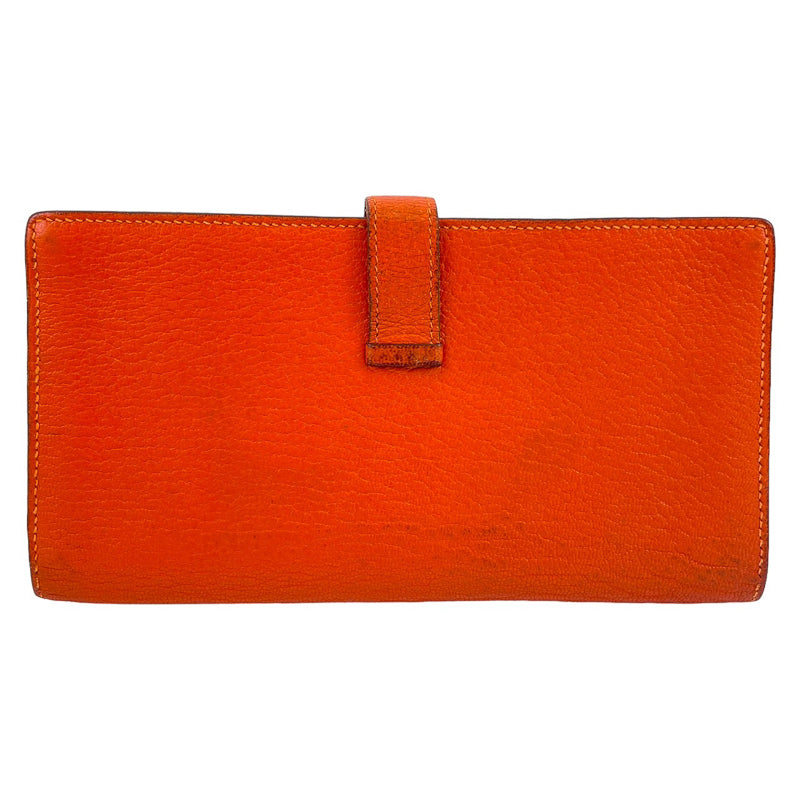 【中古】【HERMES】エルメス ベアンスフレ 二つ折り財布 レザー レディース