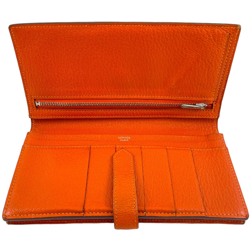 【中古】【HERMES】エルメス ベアンスフレ 二つ折り財布 レザー レディース