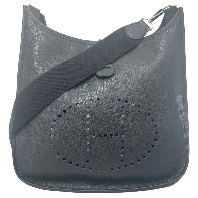HERMES エルメス エブリンGM ショルダーバッグ ヴォーエプソン ブラック □I(2005年)刻印【中古】 メンズ