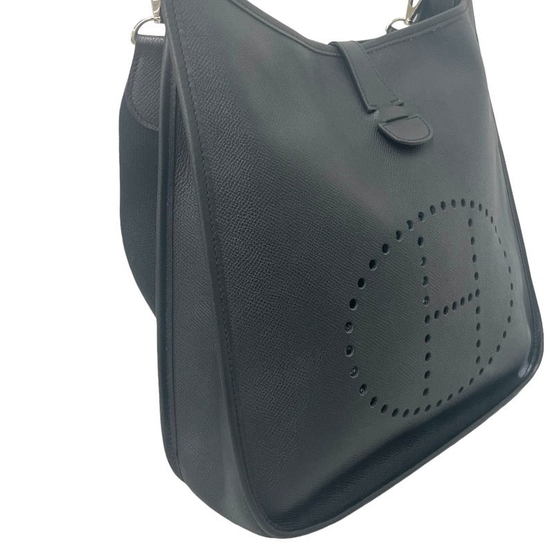 HERMES エルメス エブリンGM ショルダーバッグ ヴォーエプソン ブラック □I(2005年)刻印【中古】 メンズ