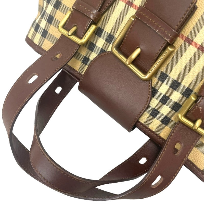 【BURBERRY】バーバリー トートバッグ トートバッグ PVCレディース ハンドバッグ シャドーホース ノバチェック