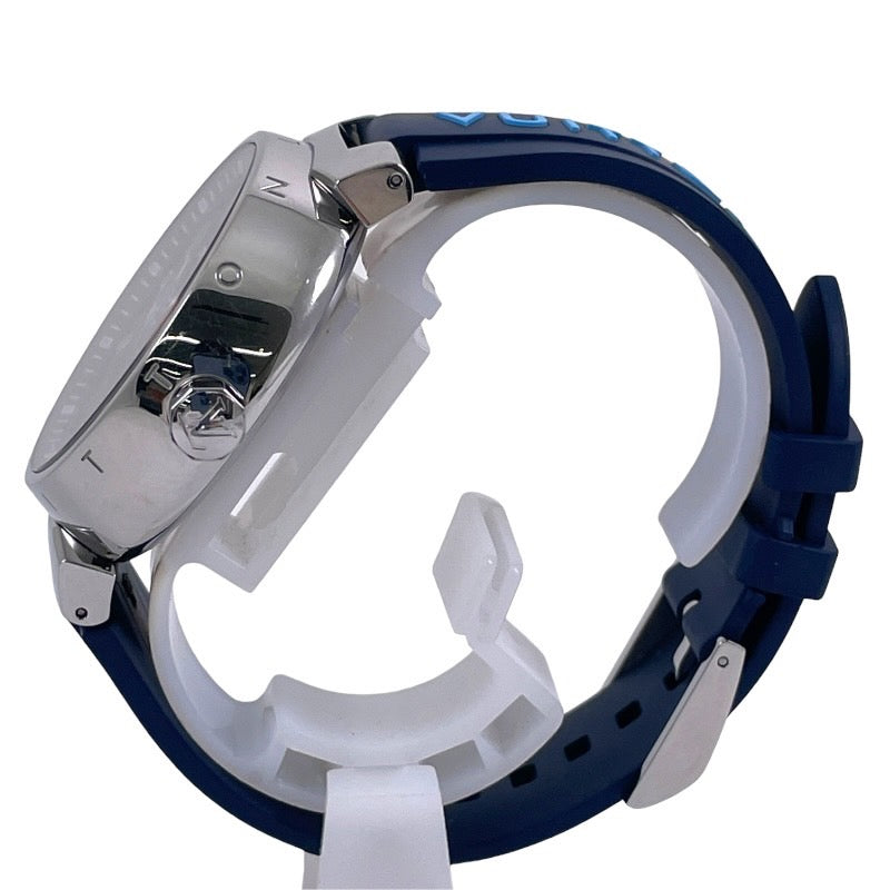 LOUIS VUITTON ルイ・ヴィトン タンブールGM QA073Z 腕時計 ステンレス ダミエグラフィット クオーツ ダミエグラフィット文字盤【中古】 メンズ