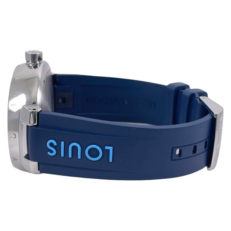 LOUIS VUITTON ルイ・ヴィトン タンブールGM QA073Z 腕時計 ステンレス ダミエグラフィット クオーツ ダミエグラフィット文字盤【中古】 メンズ