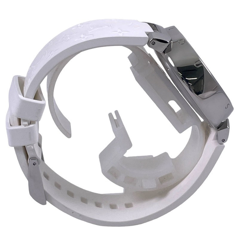 【LOUIS VUITTON】ルイ・ヴィトン タンブール Q11BA 腕時計 ステンレスユニセックス ラブリーカップ クロノグラフ